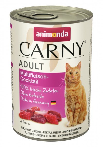 animonda Carny Adult Rind, Huhn + Entenherzen 6 x 400g Dose Katzennassfutter