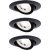 Paulmann LED-Einbaulampe 93367, Set 3×4,8W schwarz